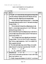Đáp án đề thi đề xuất trại hè Hùng Vương môn Hóa học Lớp 10 lần thứ XV năm 2019 - Trường THPT chuyên Lê Quý Đôn